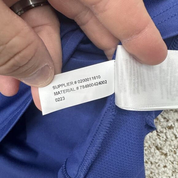 RLX Ralph Lauren Performance Stretch T-Shirt Mens Medium Blue Wicking Golf New - Picture 12 of 16